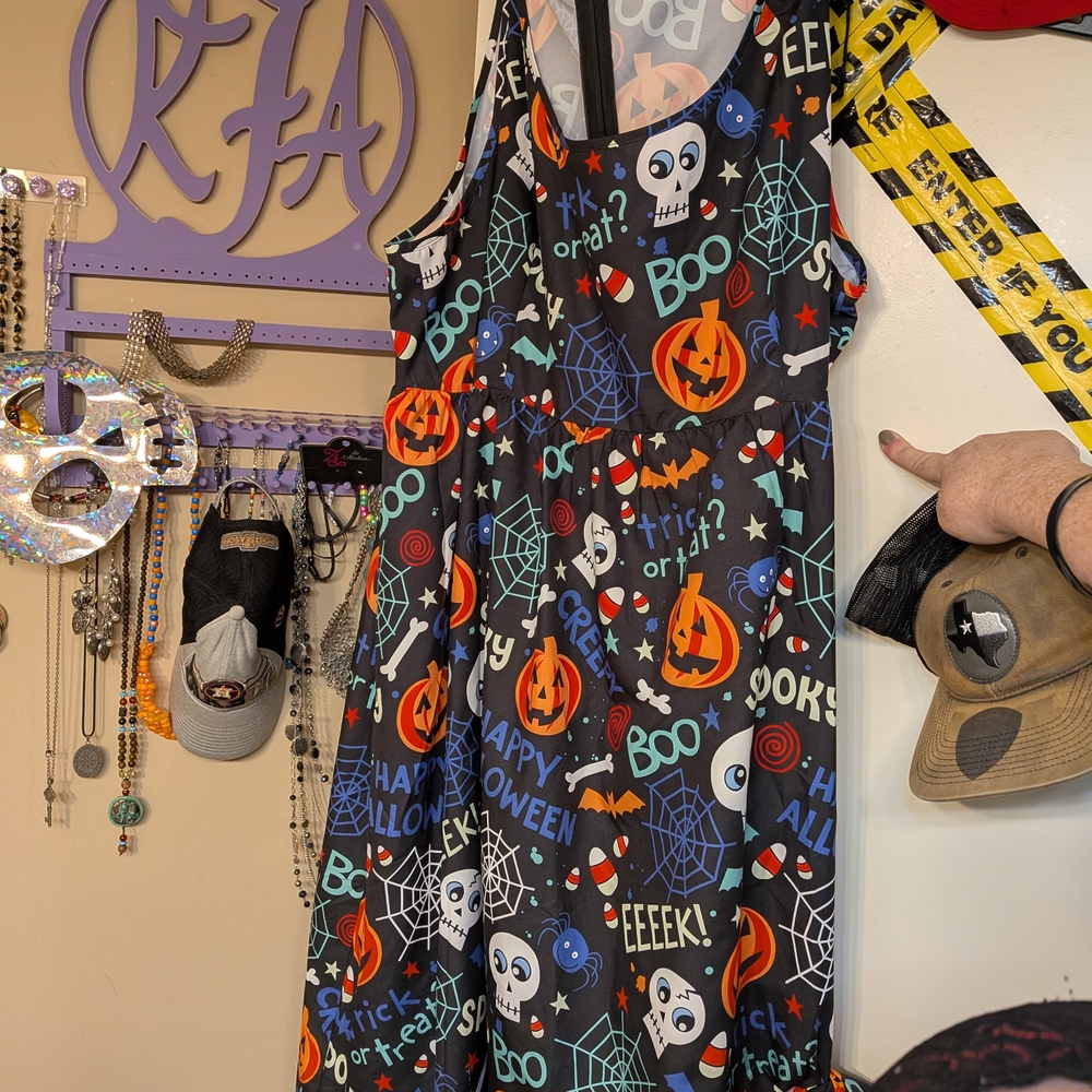 Halloween Themed Maxi Dress with Fun Prints 3x